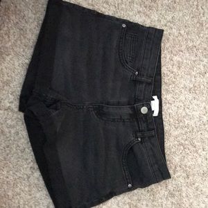 H&M black jean shorts